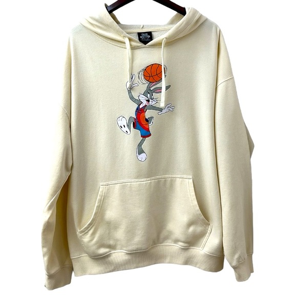 > Space Jam A New Legacy Puff Bugs Yellow Hoodie Men’s Size Large - Picture 6 of 7
